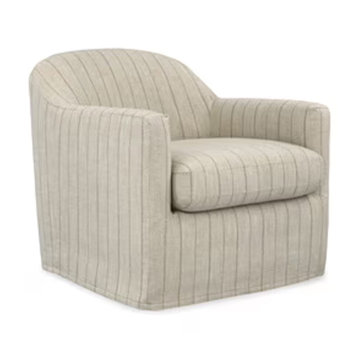Valwick - Swivel Accent Chair - Cream / Brown
