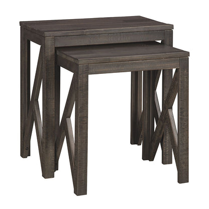 Emerdale - Gray - Accent Table Set (Set of 2)