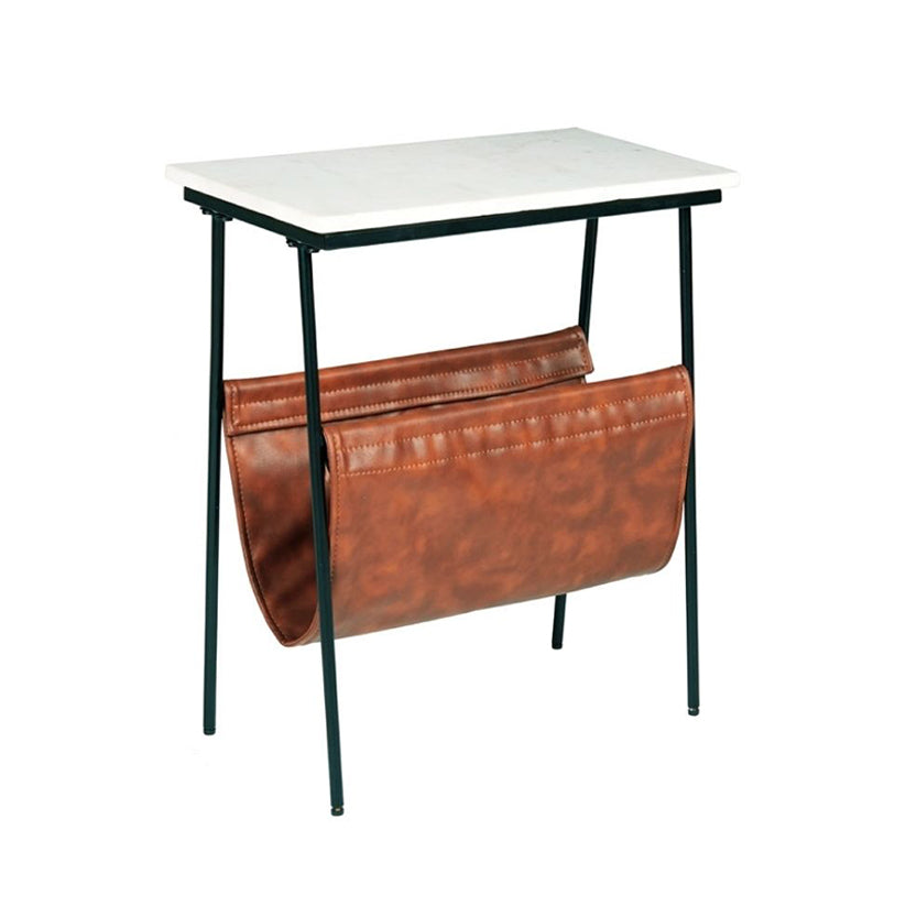 Etanbury - Brown / Black/white - Accent Table