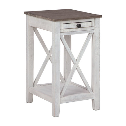 Adalane - White / Gray - Accent Table