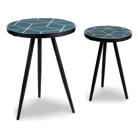 Clairbelle - Teal - Accent Table (Set of 2)