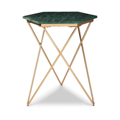 Engelton - Green / Gold - Accent Table