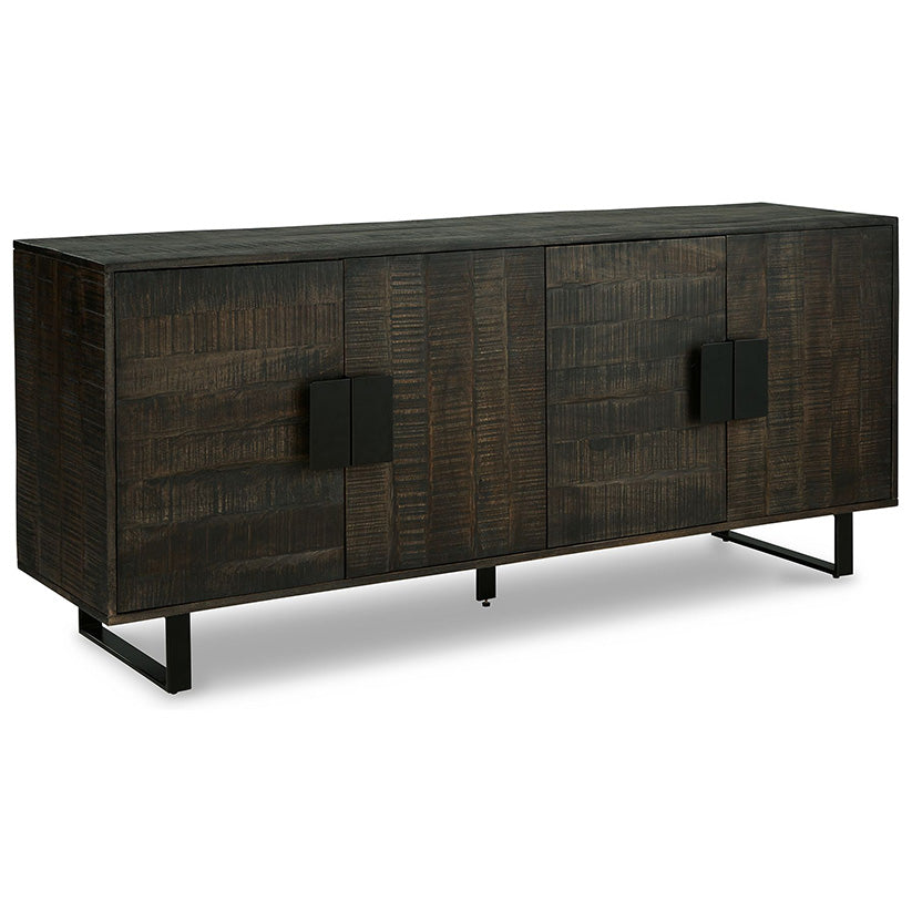 Kevmart - Grayish Brown / Black - Accent Cabinet