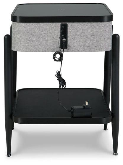 Jorvalee - Gray / Black - Accent Table