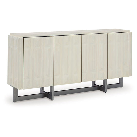 Ornawel - Distressed White - Accent Cabinet