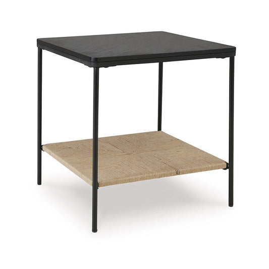 Minrich - Black / Natural - Accent Table