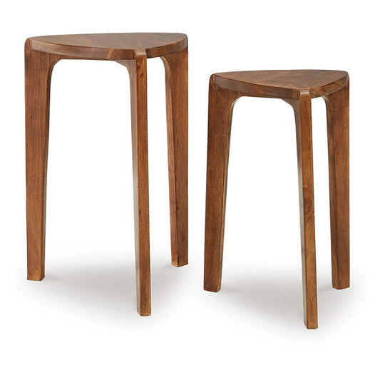 Brynnleigh - Medium Brown - Accent Table Set (Set of 2)