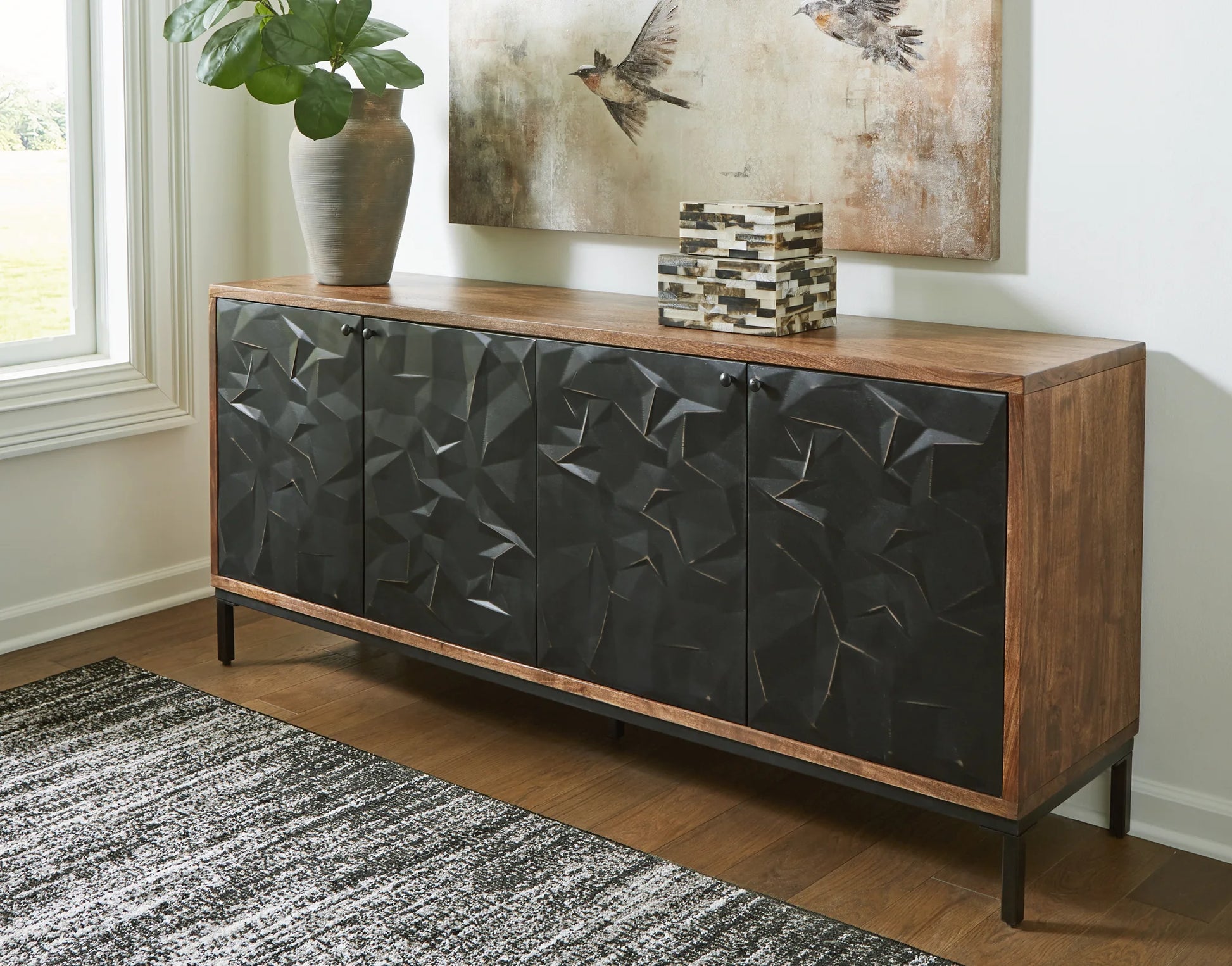 Dorannby - Black / Brown - Accent Cabinet 1