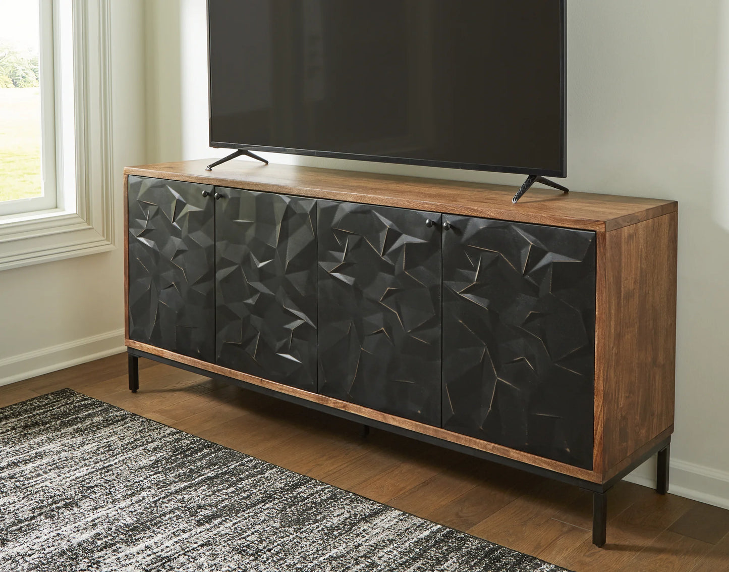 Dorannby - Black / Brown - Accent Cabinet 5