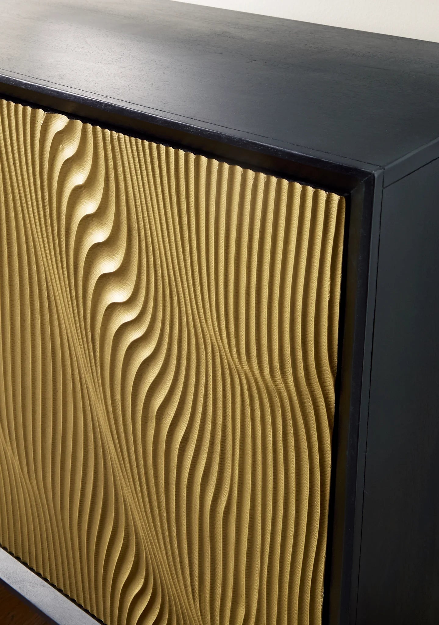 Tayner - Black / Gold Finish - Accent Cabinet 5