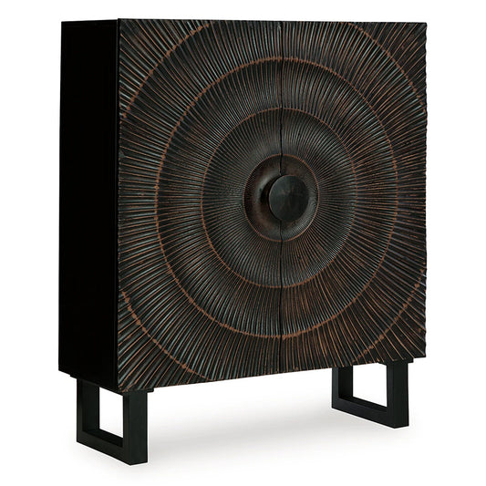 Fosterman - Distressed Black - Accent Cabinet