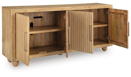 Niam - Light Antique Beige - Accent Cabinet