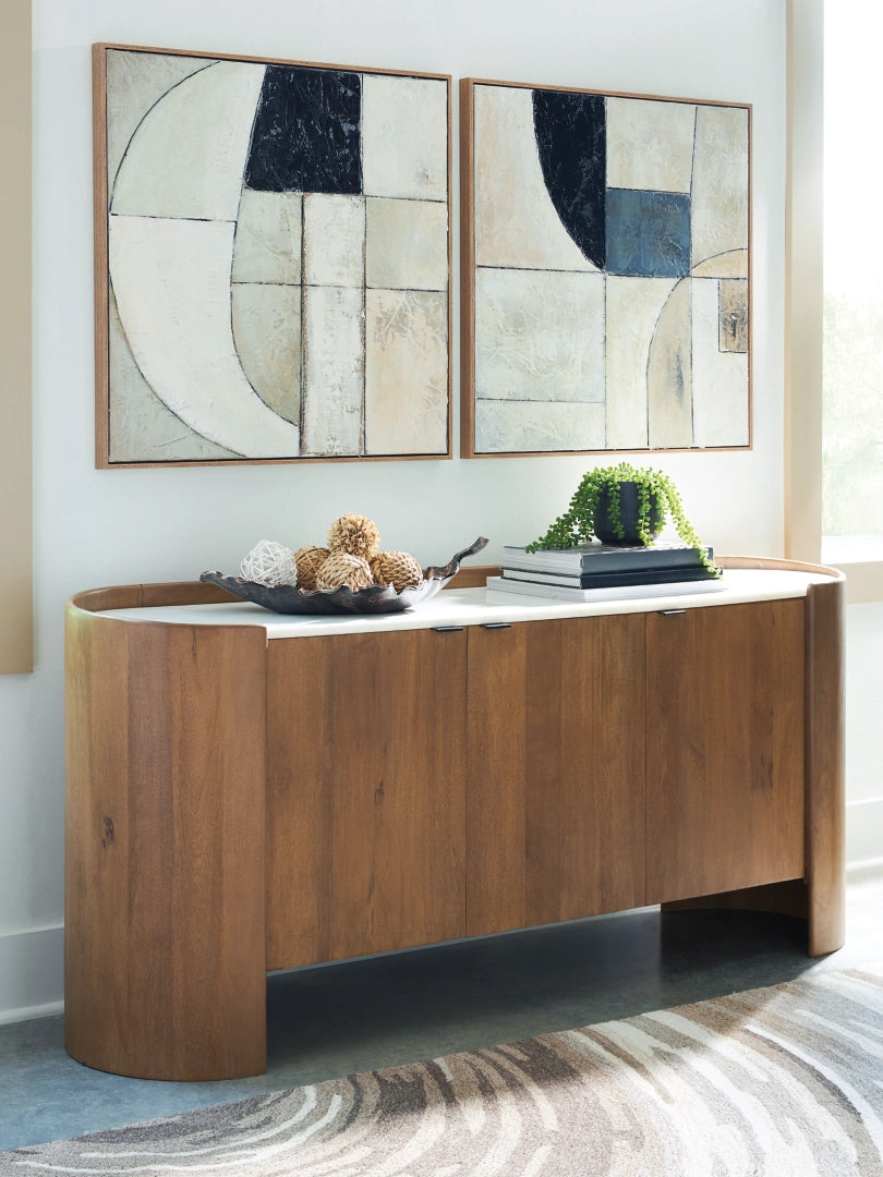 Fitzroy - Brown / White - Accent Cabinet