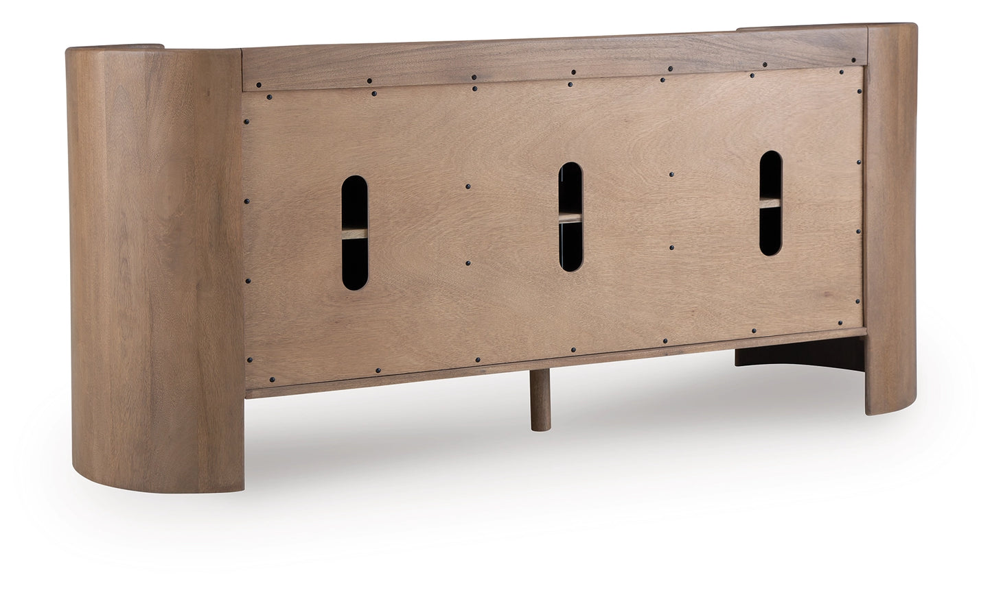 Fitzroy - Brown / White - Accent Cabinet