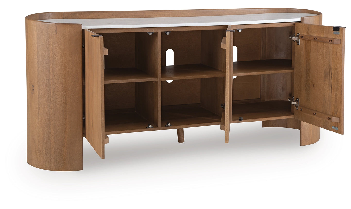 Fitzroy - Brown / White - Accent Cabinet