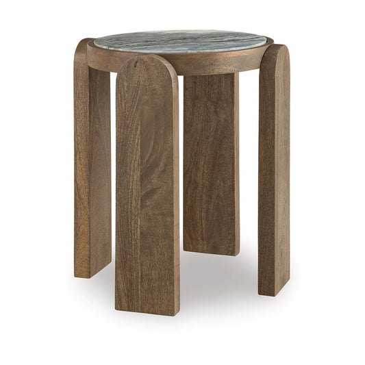 Gavrilley - Gray / White / Brown - Accent Table