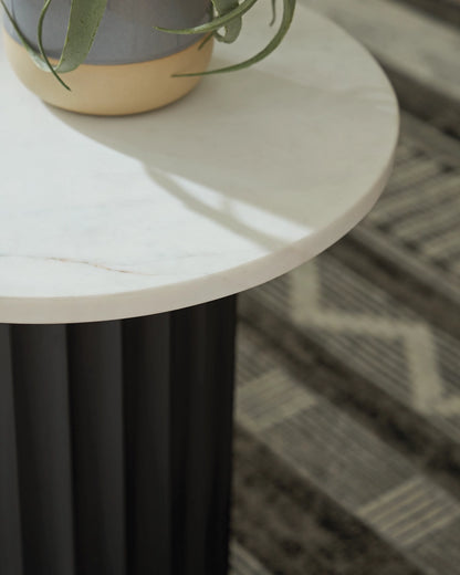 Wainstone - Black / White - Accent Table