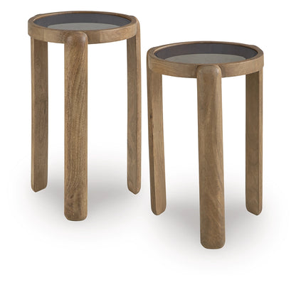 Jossor - Light Brown - Accent Table Set (Set of 2)