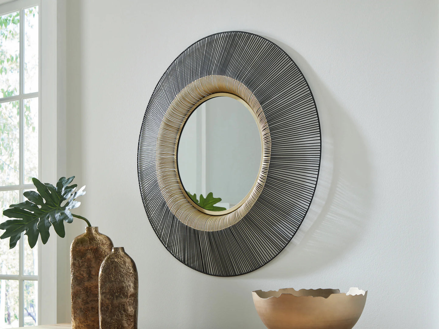 Dallmen - Black / Gold Finish - Accent Mirror