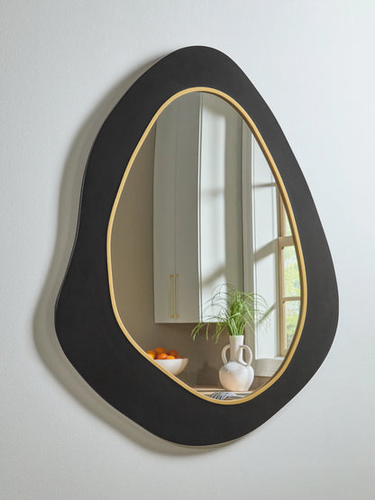 Kierlock - Black / Gold Finish - Accent Mirror
