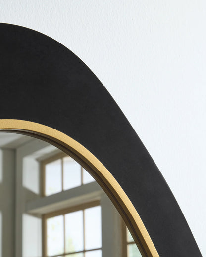 Kierlock - Black / Gold Finish - Accent Mirror
