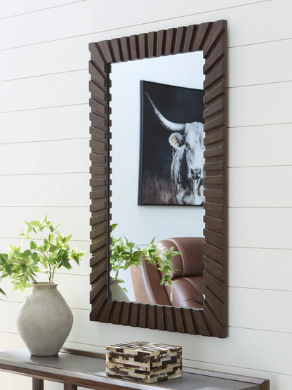 Advin - Dark Brown - Accent Mirror