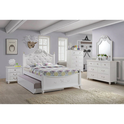 Alana - Full Platform Bed With Storage Trundle - White