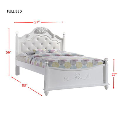 Alana - Full Platform Bed With Storage Trundle - White