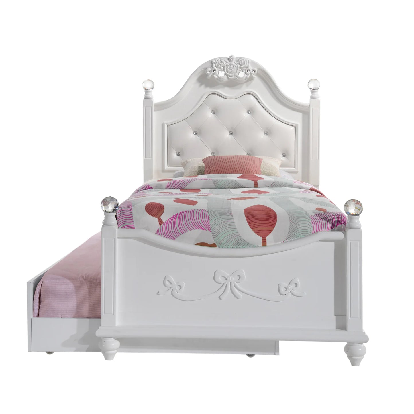 Alana - Twin Platform Bed With Storage Trundle - White