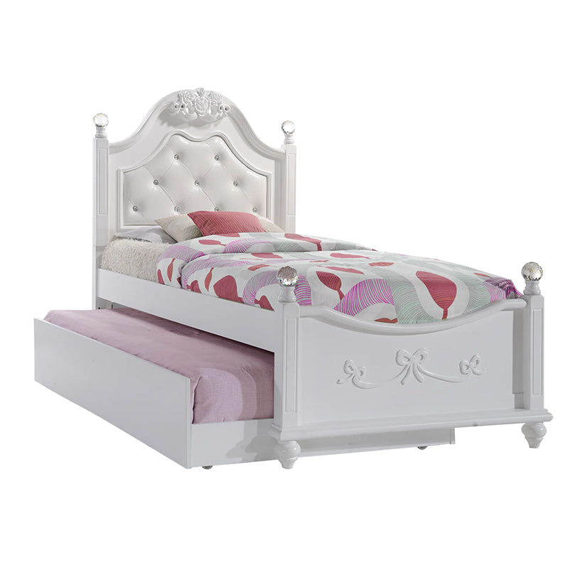 Alana - Twin Platform Bed With Storage Trundle - White