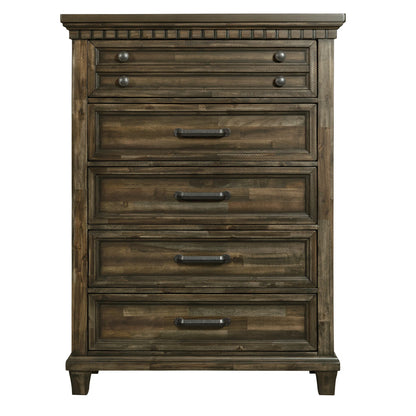 Mccoy - 5-Drawer Chest - Charcoal