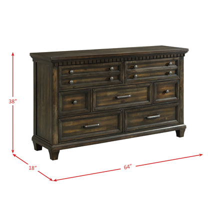 Mccoy - 7-Drawer Dresser - Charcoal
