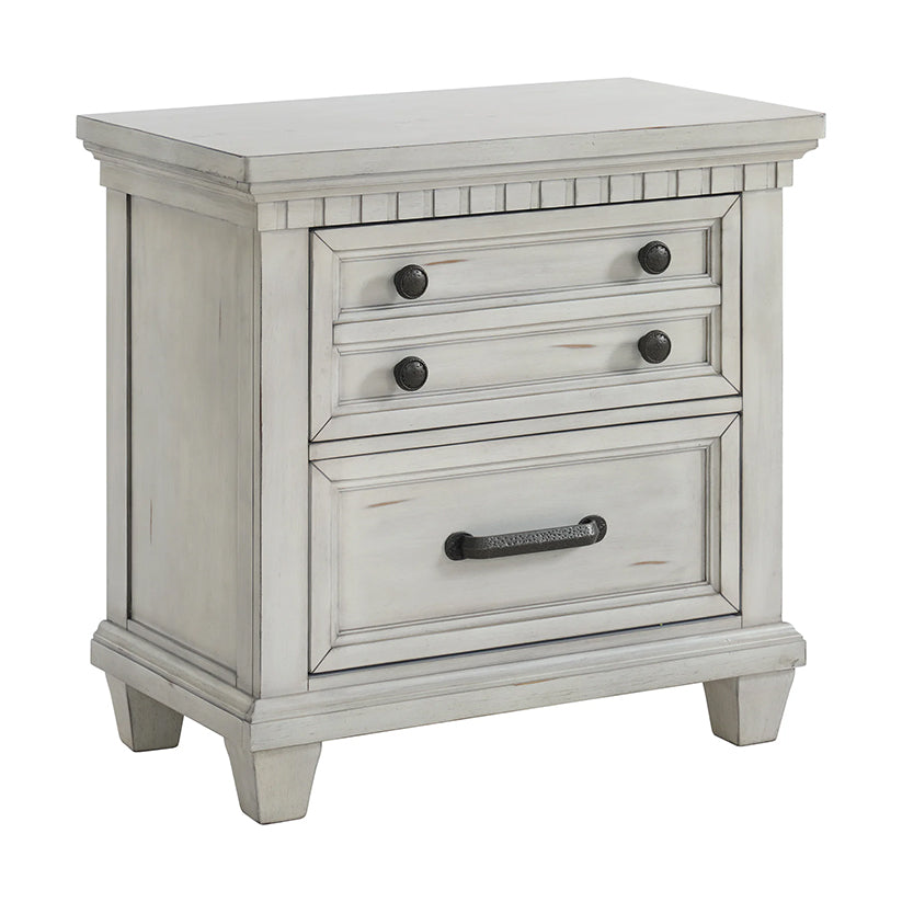 Mccoy - 2 Drawer Nightstand With USB - Antique White
