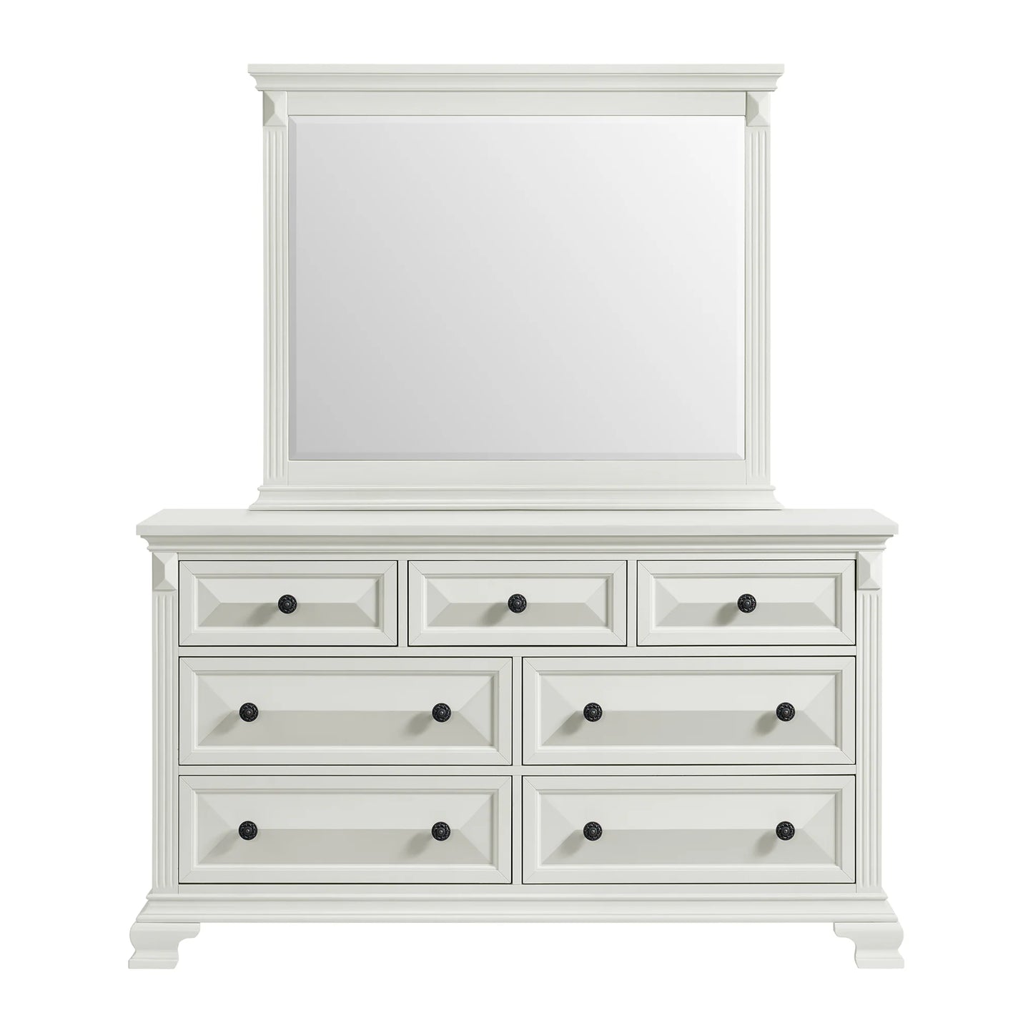Bridgestone - Dresser And Mirror Set - Antique White