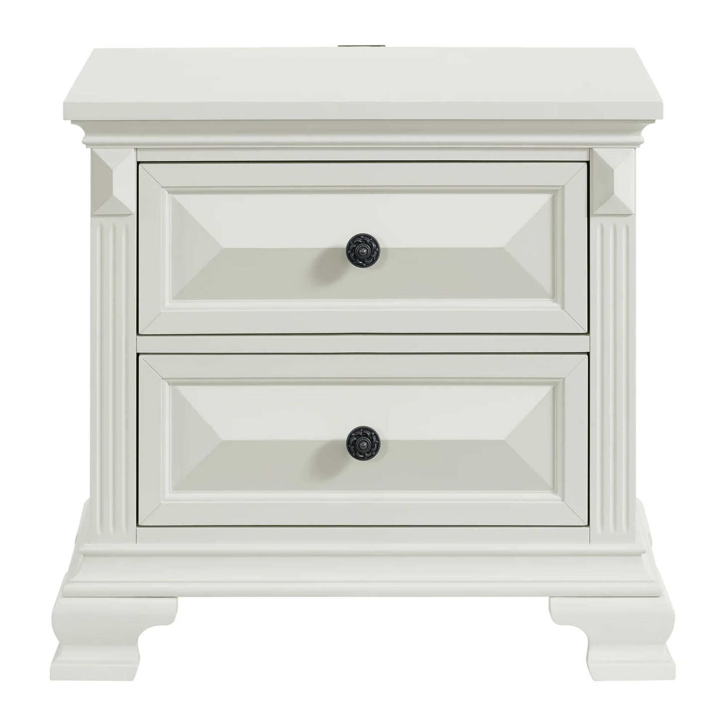 Bridgestone - 2-Drawer Nightstand With USB - Antique White