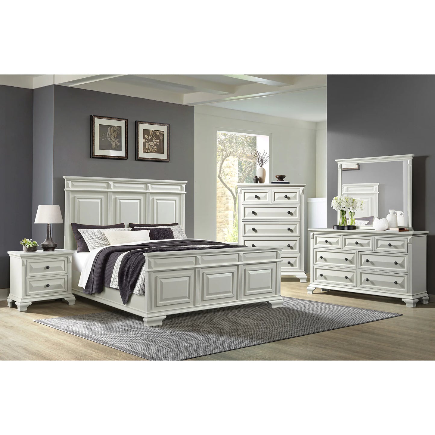 Bridgestone - 2-Drawer Nightstand With USB - Antique White