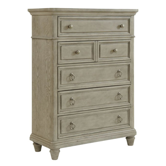 Whit-Ash - 5-Drawer Chest - Light Gray