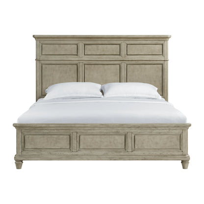 Whit-Ash - King Panel Bed - Light Gray