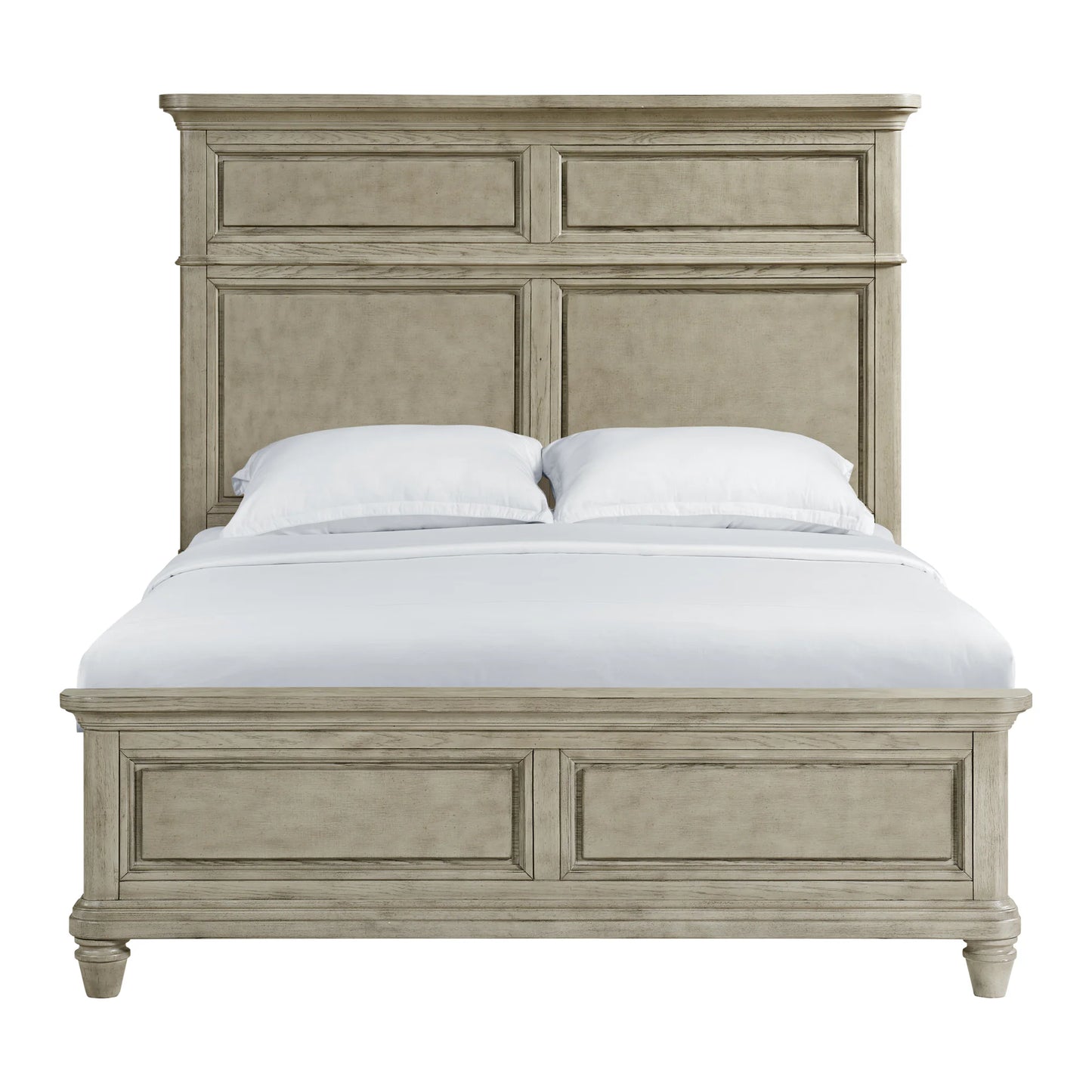 Whit-Ash - Queen Panel Bed - Light Gray