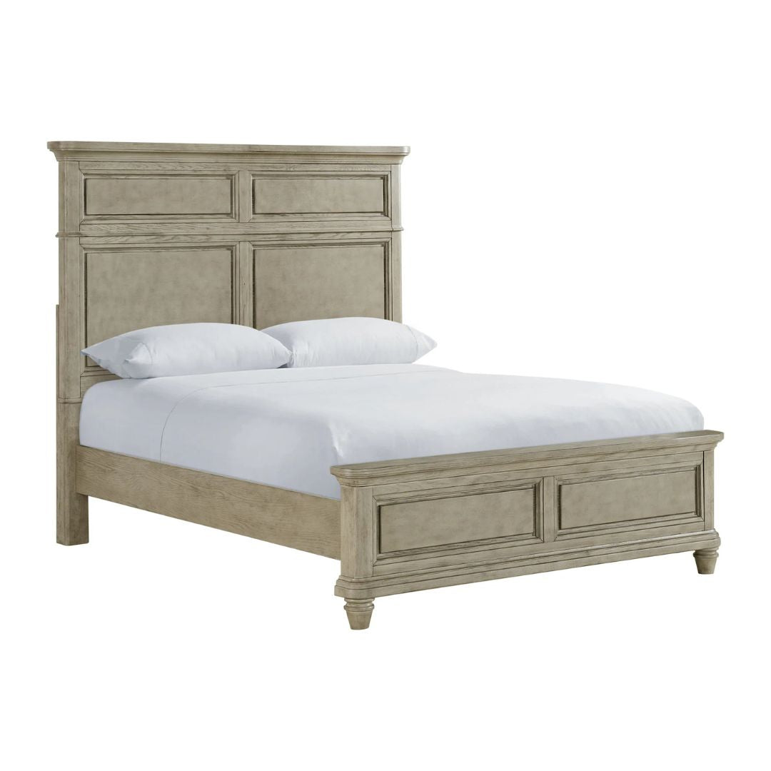 Whit-Ash - Queen Panel Bed - Light Gray