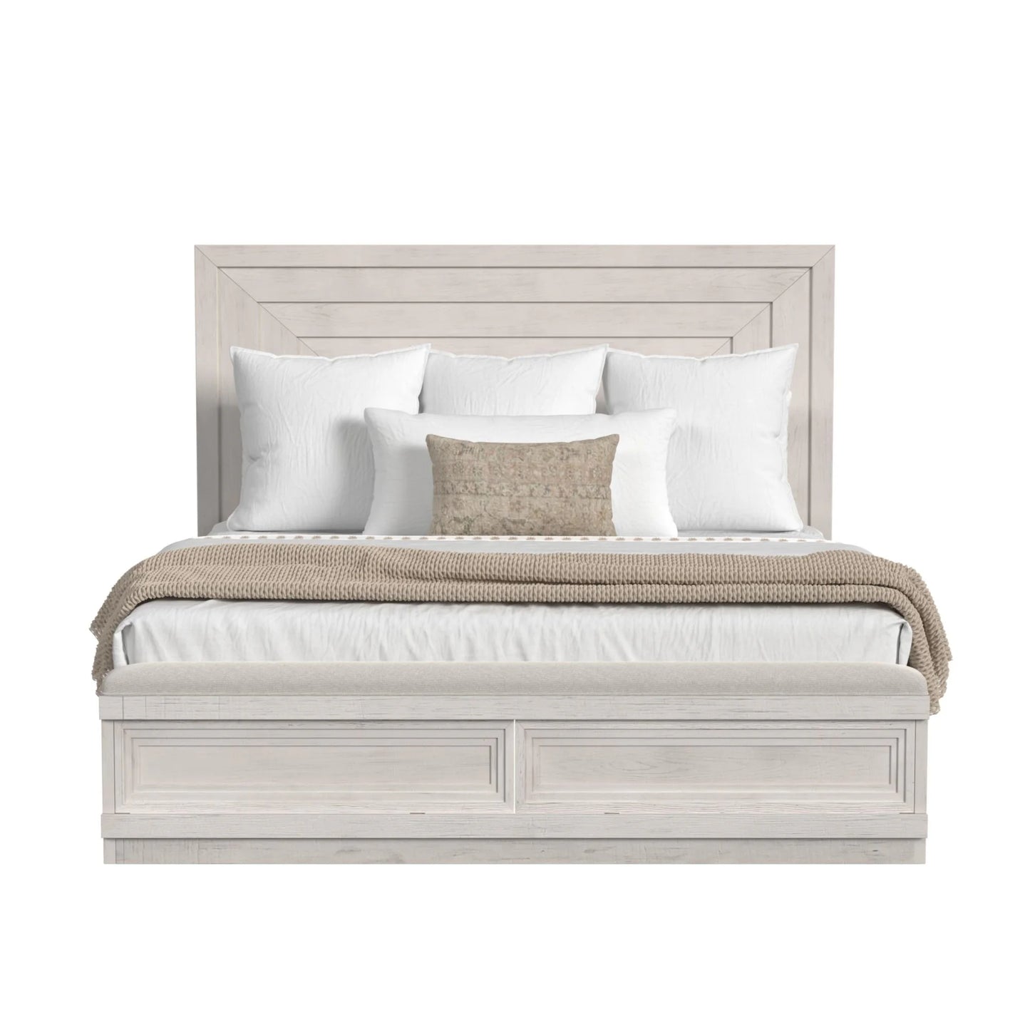 Avalanche - King Storage Bed - Antique White
