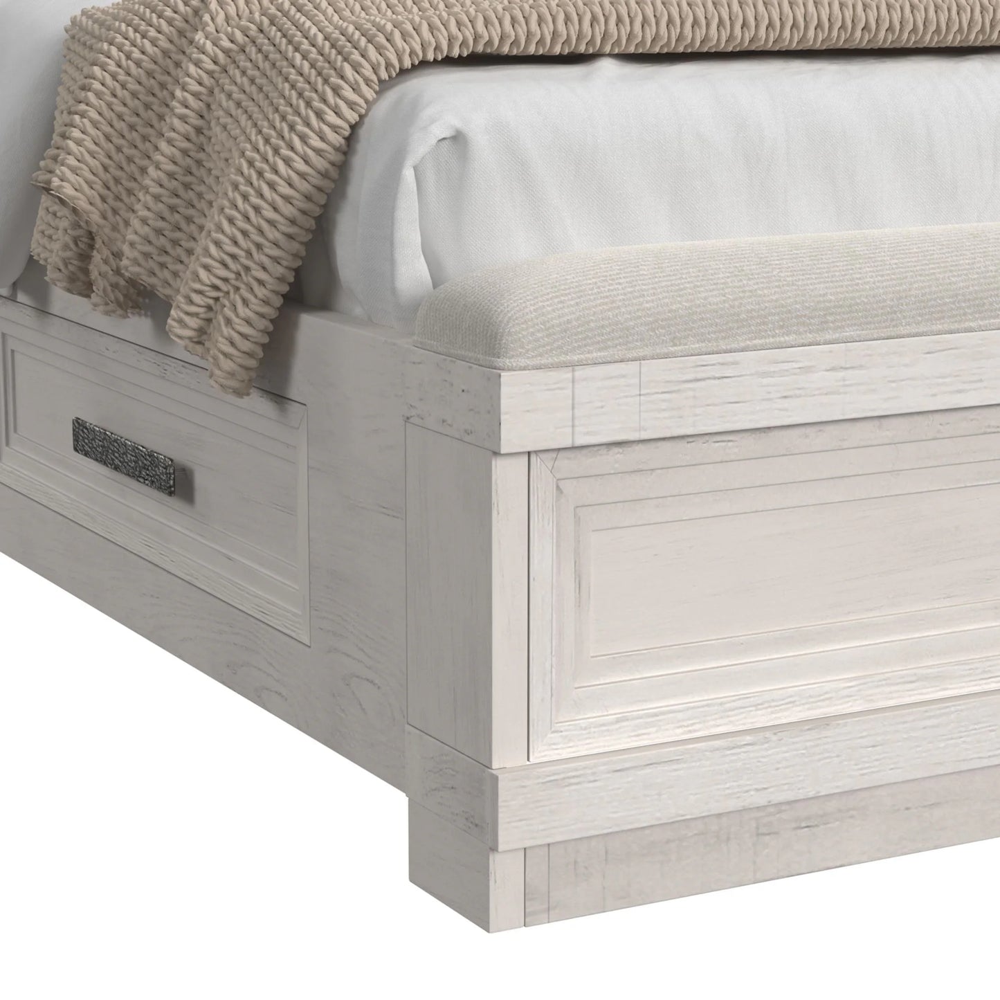 Avalanche - Queen Storage Bed - Antique White