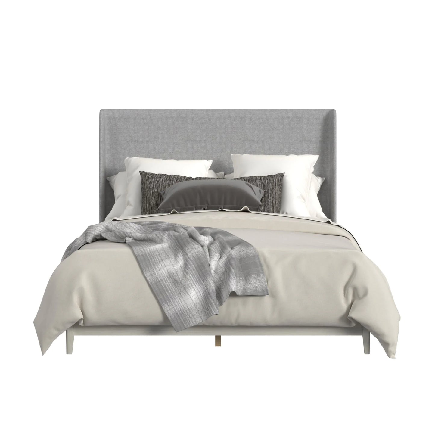 Westland - King Upholstered Bed - Almond / Gray