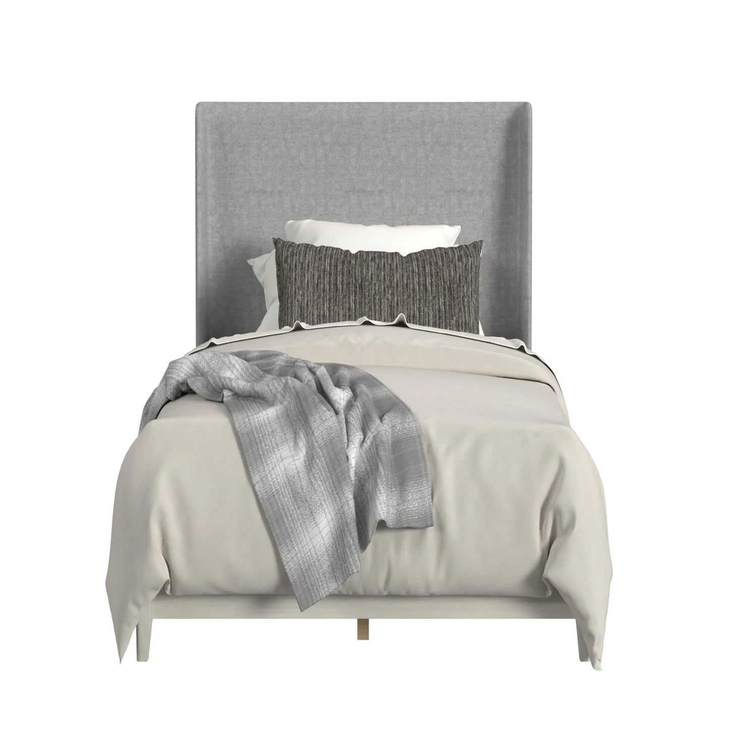 Westland - Twin Upholstered Bed - Almond / Gray