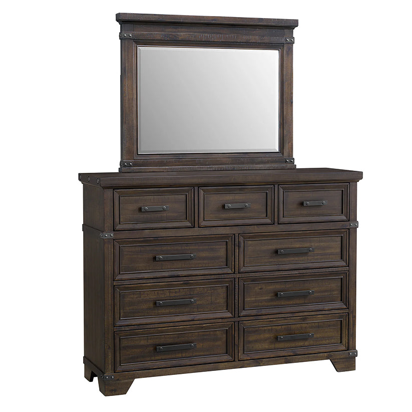 Colorado City - Dresser And Mirror Set - Charcoal