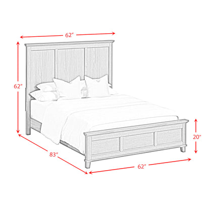 Canterbury - Full Panel Bed - Gray