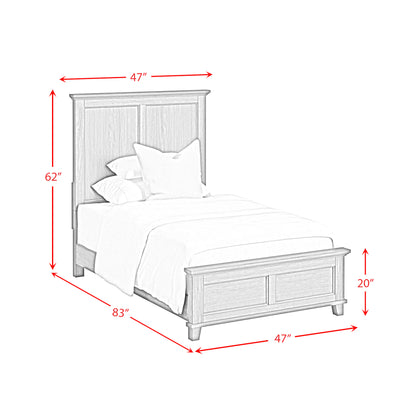 Canterbury - Twin Panel Bed - Ivory