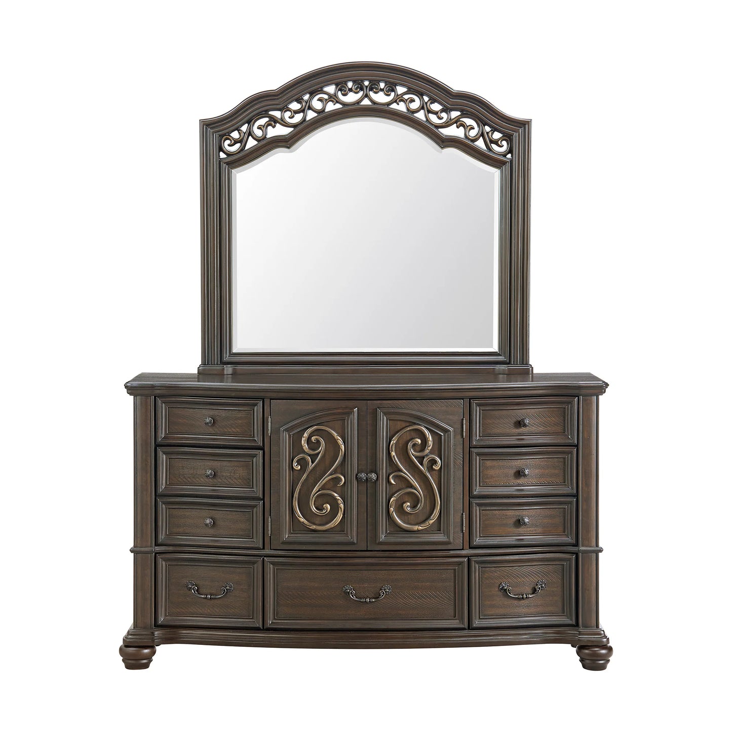 Brunswick - Dresser & Mirror - Mahogany