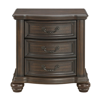 Brunswick - 2-Drawer Nightstand With USB - Mahogany