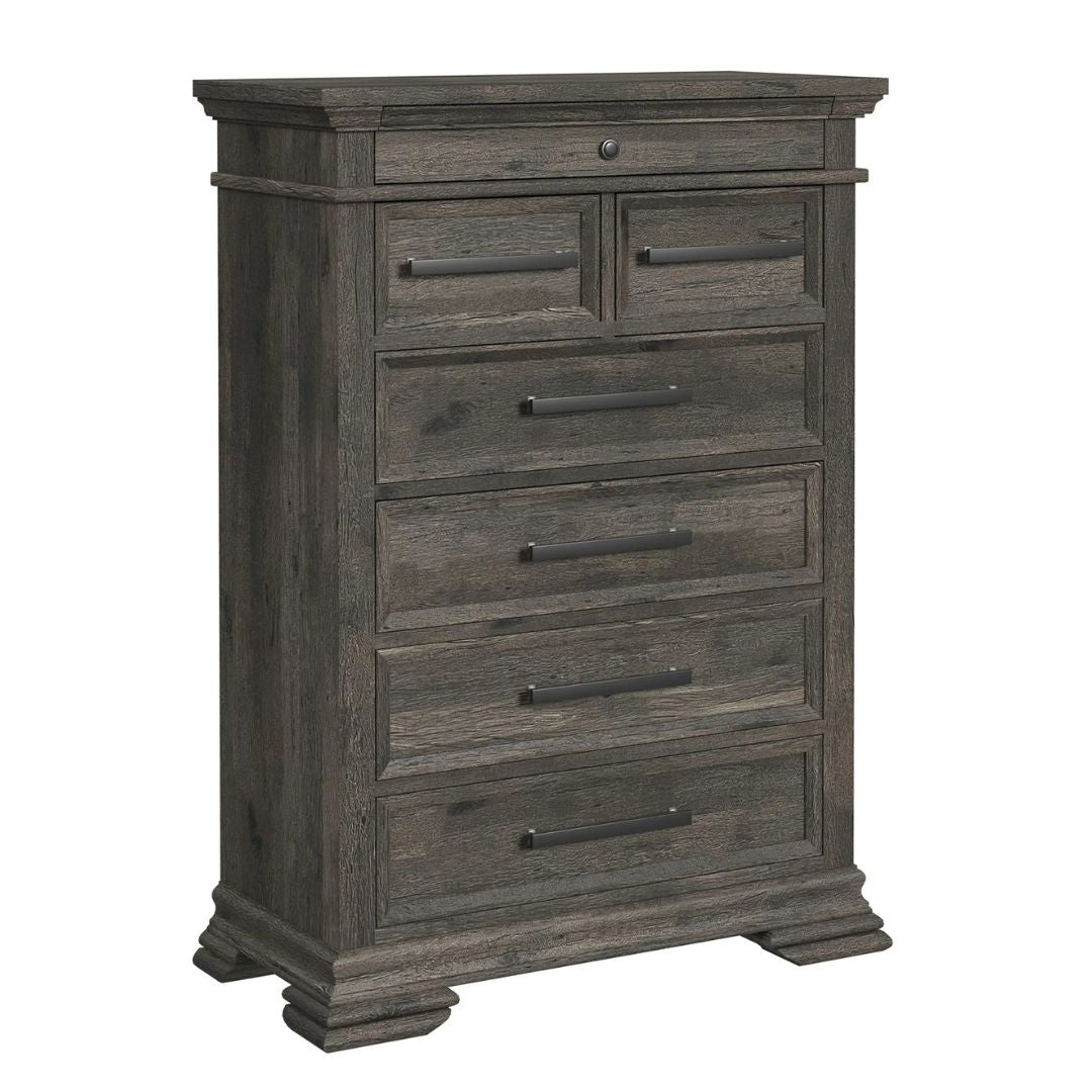 Park Ridge - 6-Drawer Chest - Charcoal